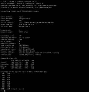 Apache Bench AB ile Load Test Yük Testi